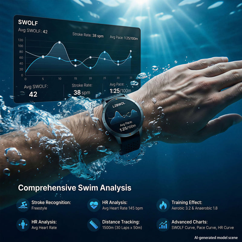 Rugged Smart Watch, 1.6" AMOLED GPS, 5ATM Waterproof - Black | 1.6" AMOLED rugged GPS watch, 5ATM waterproof, SOS button, altimeter, barometer, compass, 450mAh, 2 bands