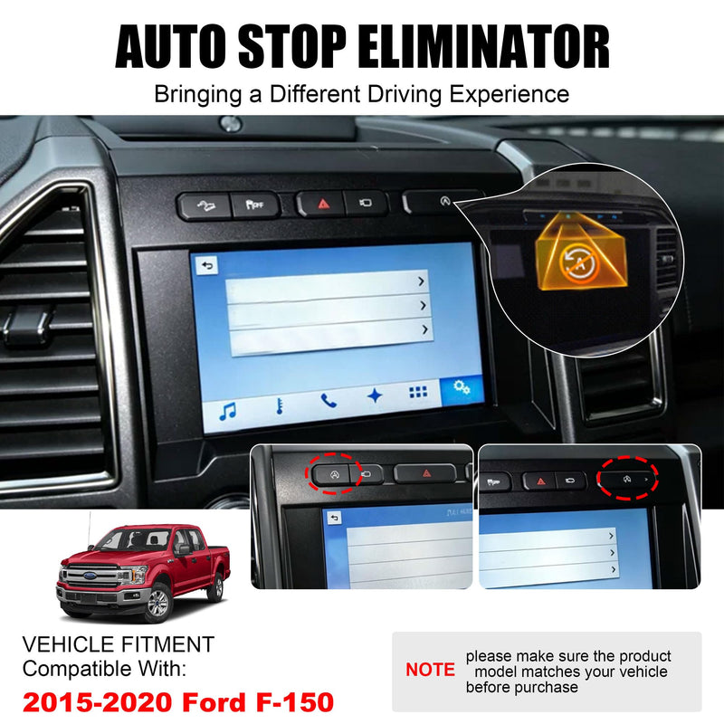 Auto Start Stop Eliminator for F150 2015-2020 Plug Play Ford Accessories | Easy-Install Autostop Device, A-Off Start Stop System black-1 2015-2020 Ford F-150