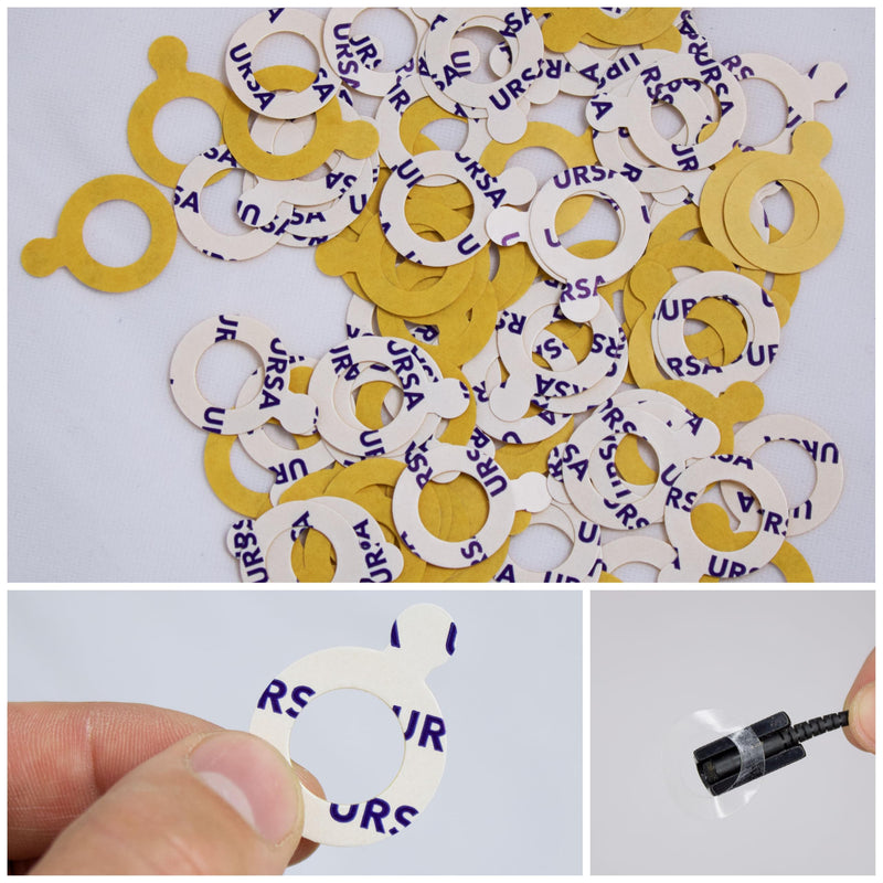 URSA Sticky Zeros: Ultra Thin Lavalier Stickies Pack of 90 24mm Microphone Stickies with 14mm Hole - Compatible with Most Lavalier Microphones & Mounts