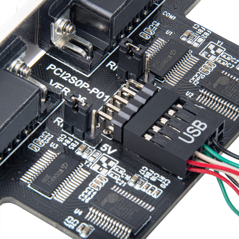 SilverStone Technology ECD01 Internal USB 2.0 to Dual RS232 Serial Port Adapter, SST-ECD01