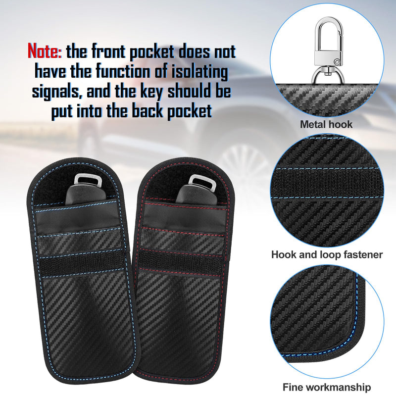 Faraday Bag for Key Protectors Fob 4 Pcs, Faraday Cage Protector, Car RFID Signal Blocking Key Fob Protector, Double Layers of Shielding Anti Theft Faraday Pouch