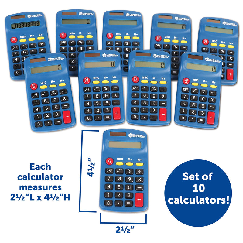 Learning Resources Primary Calculators, Set of 10