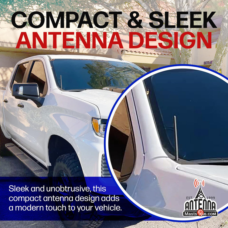 [AUSTRALIA] - AntennaMastsRus - The Original 6 3/4 Inch fits Nissan Titan (2004-2018) - Car Wash Proof Short Rubber Antenna - Internal Copper Coil - Premium Reception - German Engineered 