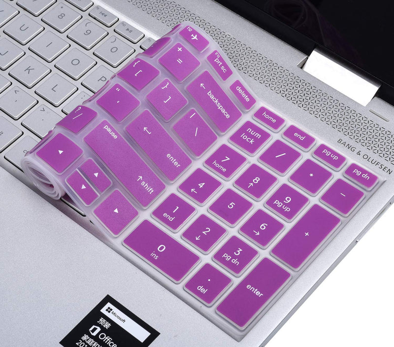 Keyboard Cover for HP Laptop 15-dy 15-dw 15-bs/bw 15-cb/cc/cd/cs 15-ef 15t 15z 15t-dy200 15t-dw300 15-dy2024nr dy2021nr dw3033dx dw1083wm HP Spectre x360 15t eb0043dx/ 15-ef1023dx ef2126wm, Purple