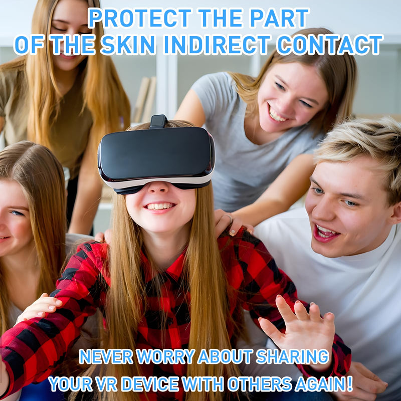 VR Face Cover Disposable Hygiene VR Face Eyes Mask Pads Facial Interface for Meta Quest 3 Quest 2, Accessories for Apple Vision Pro (Set 50, Black) VR Face Pad Cover Black