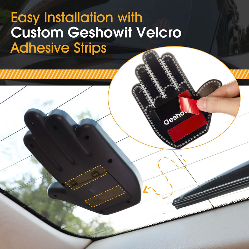[AUSTRALIA] - Car Accessories for Men - Car Finger Light with 6 Gestures Remote - Show Your Feelings to Drivers - Ideal Gift Hand Gesture Lights, Truck Accessories, Hand Sign Car LED Signs for Men and Women Black (Upgraded) 