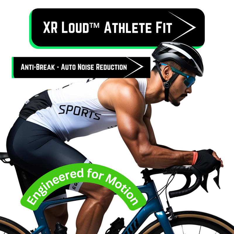 XR Loud™ Athletes AI Glasses, Cycling Multi-Sports Bluetooth Smart Glasses, ChatGPT-Claude-Gem, iThinkLoud, Privacy-Friendly IPX4 UV400 Polarized Anti-Bluelight Noise Reduct Siri Android Voice Assist