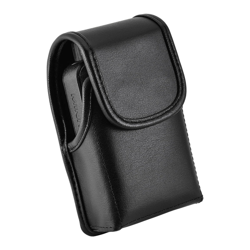 Turtleback Case Made for Motorola Minitor 7 Voice Pager Fire Radio Phone Black Leather Belt Case with Heavy Duty Rotating Removable Clip, Magnetic Closure Flap Leather - Minitor 7 HD Belt Clip