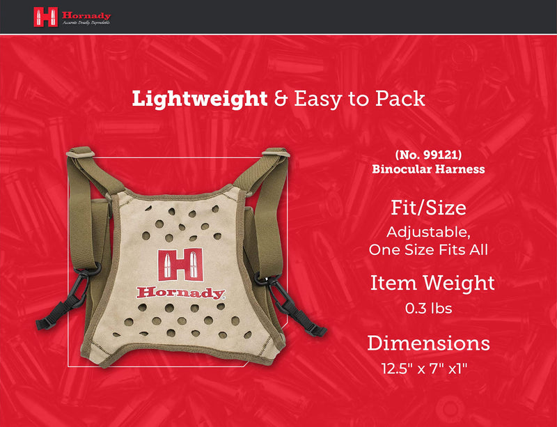 [AUSTRALIA] - Hornady Binocular Harness 99121 - Durable, Lightweight Binocular Harness Strap with Form-Fitting X Panel for Comfort & Hands-Free Wear -Easy On & Off Bino Harness for Hunting, Hiking, or Bird Watching 