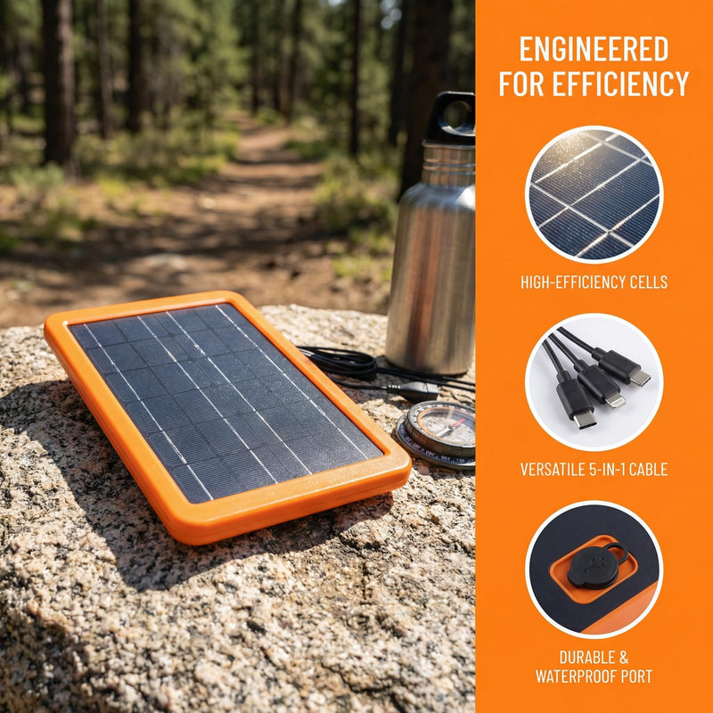 Solar Panel for Camera, 3W Solar Charger Compatible with Ring Spotlight & All-New Stick Up Outdoor Cam Battery, 10ft Long Cable with USB-C to Ring Barrel Plug Adapter (Orange)