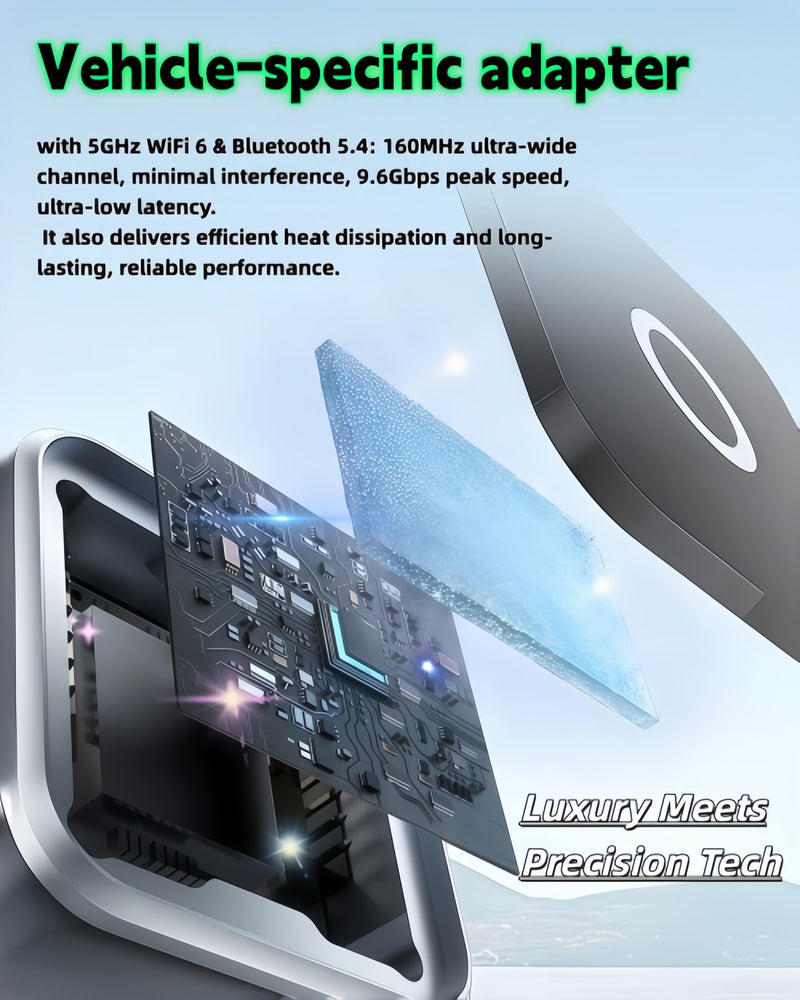 【Compatible with 2016-2021 Sierra（Wired Model）】 Wireless Adapter | 2-in-1 Wireless CarPlay & Android Auto Adapter【Designed for IntelliLink Infotainment System】Small & discreet