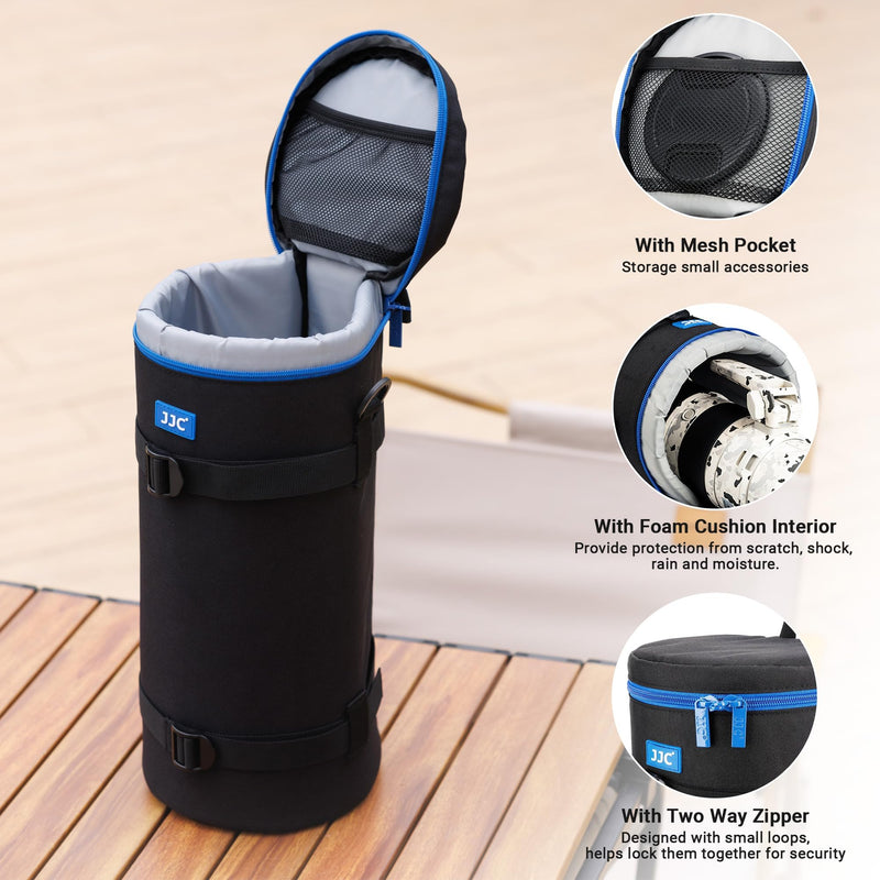 JJC Extra Large Camera Lens Case Bag for Canon RF 200-800mm Below 5.5x14.6 | Thick Camera Lens Case for Nikon 180-600mm/600mm F6.3,for Sony FE 200-600mm F5.6-6.3 Zoom 400-800mm F6.3-8 G & Teleconverte XXXXXL(5.5x14.6'')