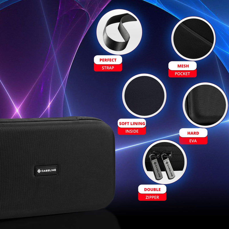 Caseling Portable Hard Carrying Travel Storage Case for External USB, DVD, CD, Blu-ray Rewriter / Writer and Optical Drives - Black