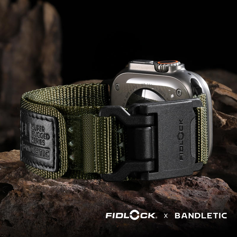 Bandletic Nylon Band and Fidlock Mag Strap Compatible with Apple Watch