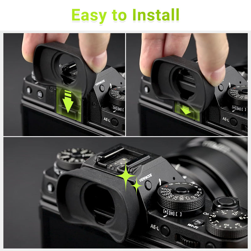 JJC Viewfinder Eyecup Eyepiece for Fuji Fujifilm X-T5 X-T4 X-T3 X-T2 X-T1 X-H1 X-H2 X-H2S GFX 100 GFX 100S GFX 50S and GFX 50S II Camera, Replaces Fuji Fujifilm EC-XT L Eyepiece Fuji EC-XT L Eyecup Replacement