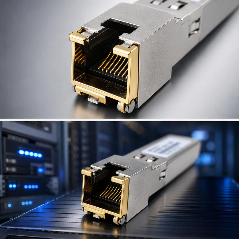 SFP Transceiver, SFP to RJ45, 1.25G Copper SFP to Ethernet Module (2PCS) | 10/100/1000Mbps Adaptive, Hot Pluggable, High Compatibility for Cisco Mikrotik Ethernet Switch 2PCS