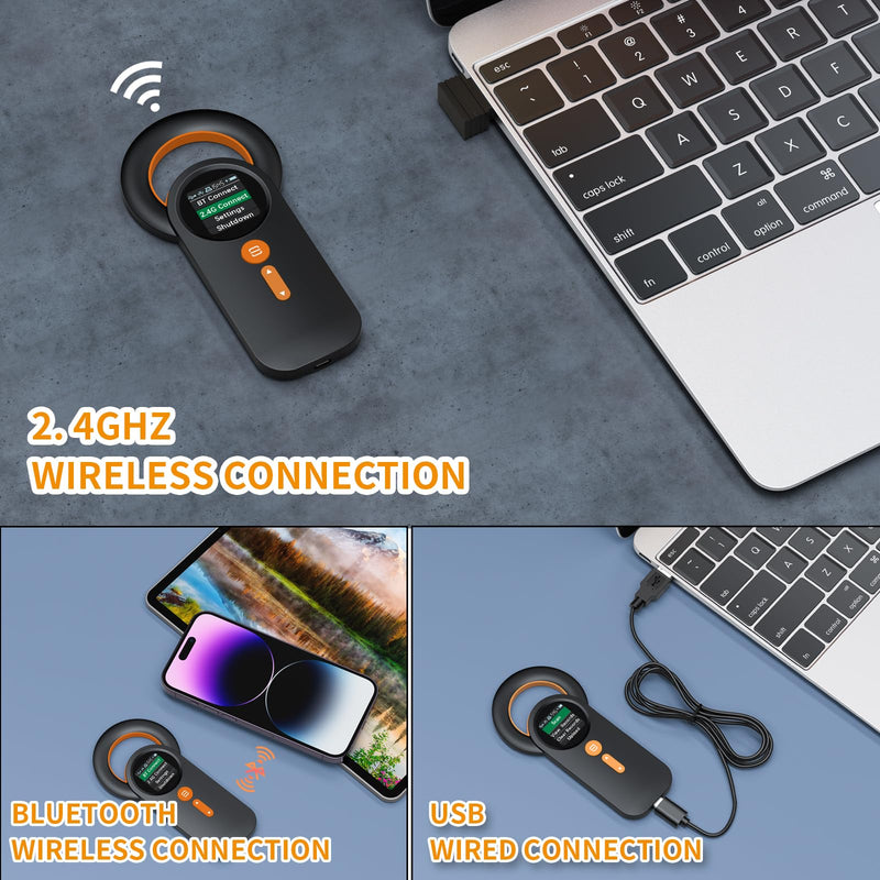 Symcode Animal Microchip Scanner with 1.44IN TFT Display, Bluetooth Wireless Pet Chip Scanner RFID Reader ISO11784/85/FDX-B/EMID 240 Records Data Storage Upload to PC New for 2024