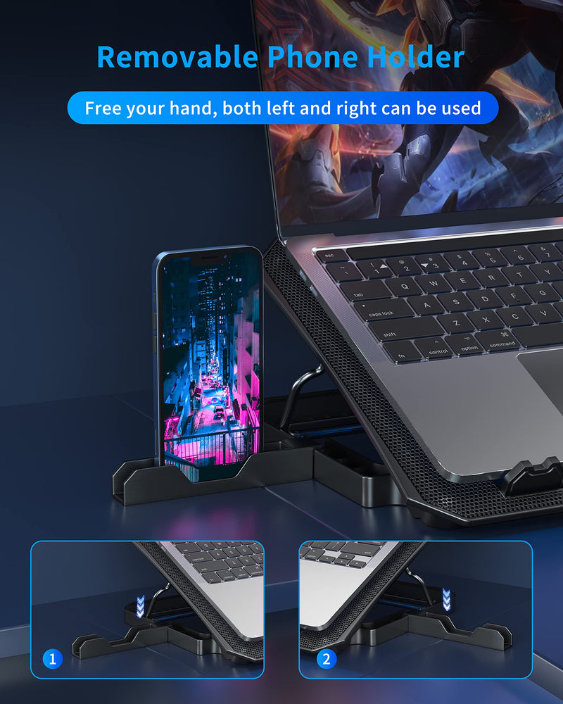 AICHESON S035 Purple Laptop Cooling Pad and Portable Computer Cooler Set