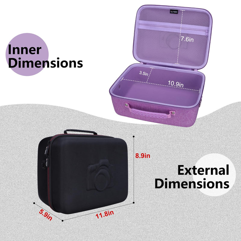 Medium Camera Case Bag for Canon/Sony/Nikon Camera and Multiple Lens Pink | Hard Travel Carrying Case Bag for Canon/Sony/Nikon DSLR SLR Mirrorless Camera and Multiple Lens with 3 Dividers Medium