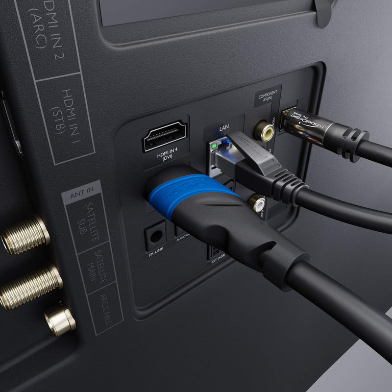 [AUSTRALIA] - KabelDirekt – 8K / 4K HDMI Cable – 1.5ft & More HDMI Cables (0.5ft–75ft) – German-Engineered HDMI Cord – Supports 10K/8K@60Hz/4K@120Hz – HDMI Cable for HDTV, PC, PS5, Xbox, Switch 1.5 ft 1-Pack Black/Blue 