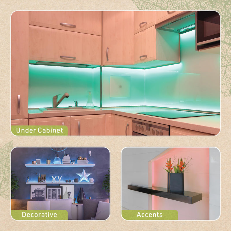 [AUSTRALIA] - Multicolor RGBW Smart LED Strip Light Kit, 16ft with Remote 351123 