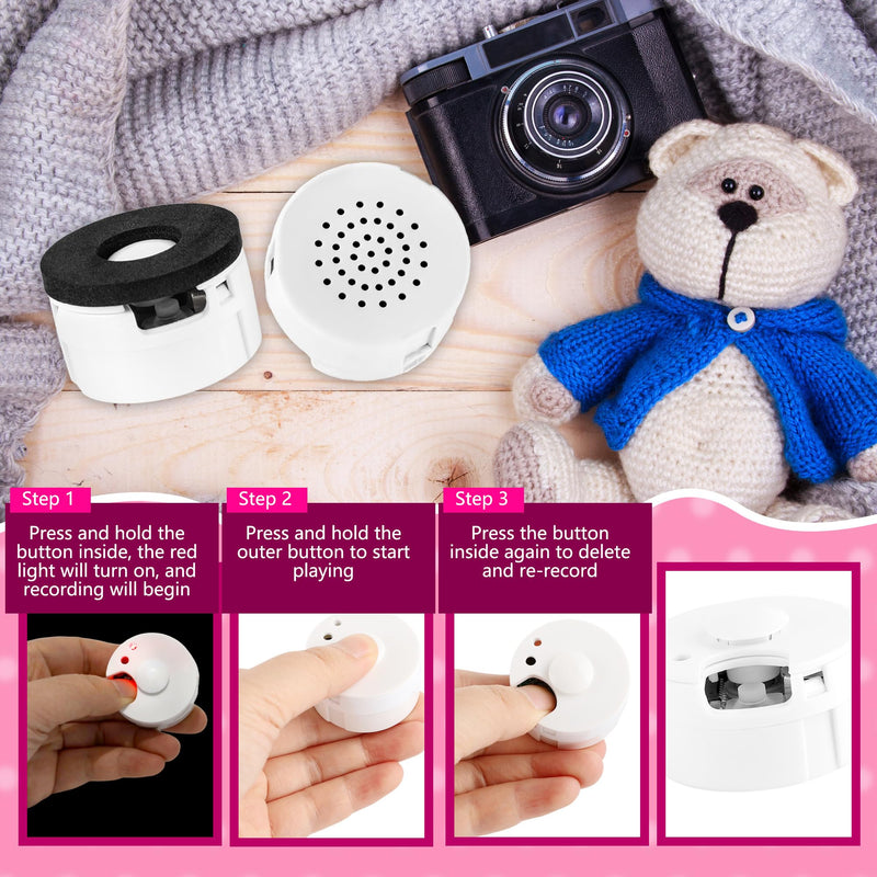 [AUSTRALIA] - 9 Pcs Voice Recorder Recordable Sound Module for Stuffed Animal Bear Doll Plush Toy Pillow Device Record Custom Message Music Recording Button Box DIY Crafts Birthday (60 Seconds) 60 Seconds 