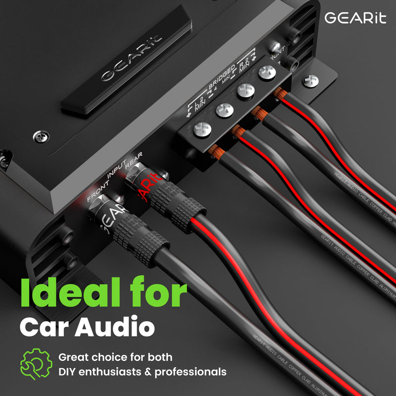 GearIT 14AWG Speaker Wire, Pro Series 14 Gauge Speaker Wire Cable (20 Feet / 6.09 Meters) Great Use for Home Theater Speakers and Car Speakers, Black 20 Feet