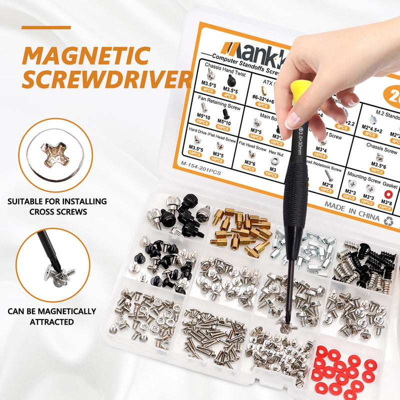 mankk 23 Sizes M.2 Computer Screws Motherboard Screws and 502PCS Computer Screws