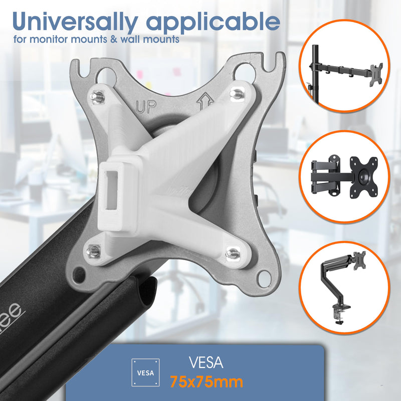 3IDEE VESA Adapter, VESA Mount Compatible with HP All-in-One PC (24-cr,27-cr) - VESA Mount 75x75mm - VESA Adapter HP for Monitors Without VESA Connection 24-cr,27-cr