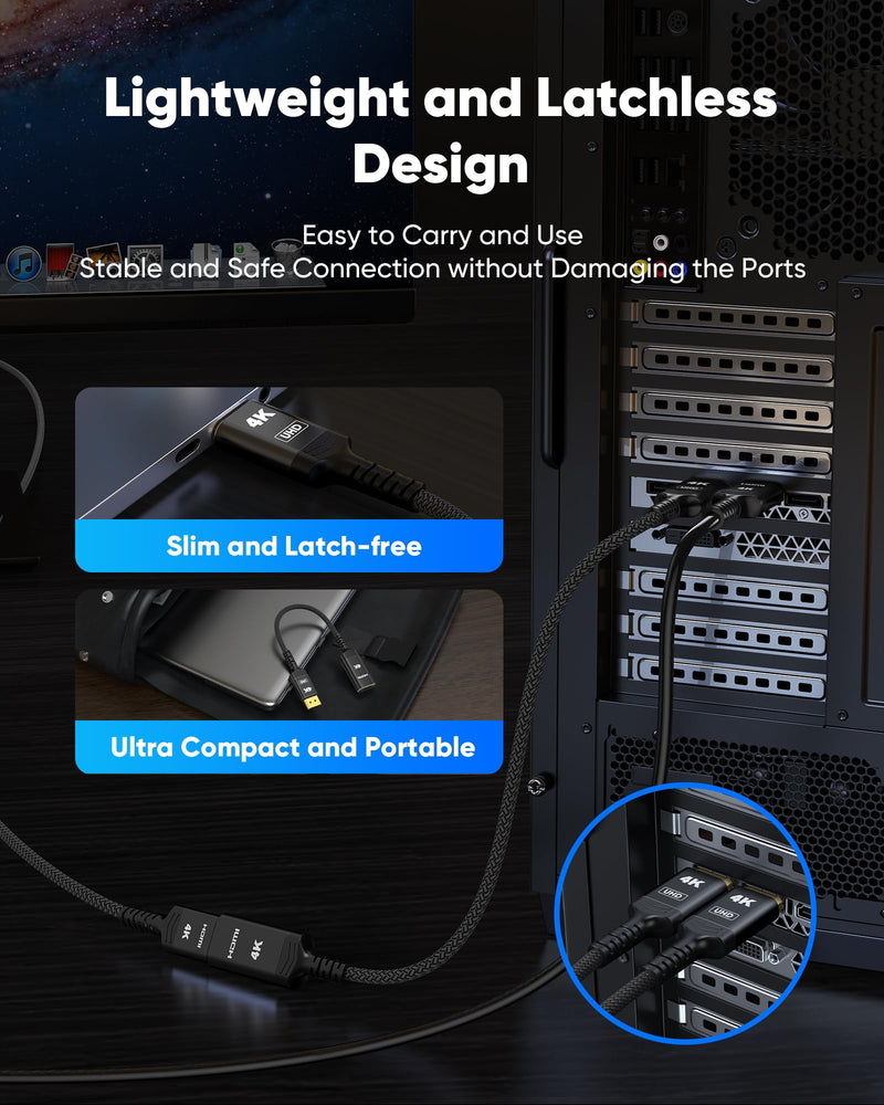 [AUSTRALIA] - Highwings 4K DisplayPort to HDMI Adapter, Uni-Directional DP to HDMI Adapter Converter Cable Male to Female, HDMI Abapter Compatible with Laptop Desktop HDTV Monitor Projector, Black, Passive 4K-1 Pack 