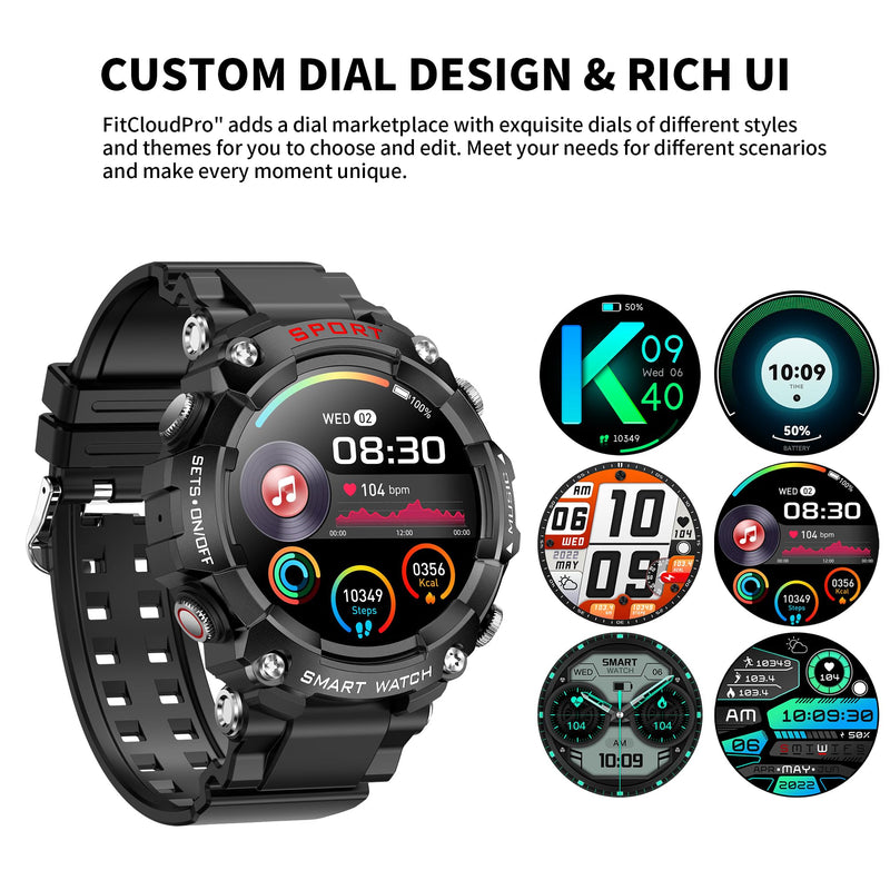 Smart Watch for Women Men, Smartwatch for iPhone & Android Bluetooth (Answer/Call) Built-in Earbuds, 1.52" HD Fitness Tracker with 100+ Sport Modes