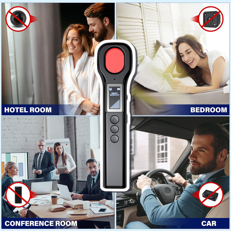 [AUSTRALIA] - Hidden Camera Detectors, 2024 Camera Detector with Display Screen, Hidden Bug and Camera Detector, Anti Spy RF Detector for Home Office Travel, 5 Levels Sensitivity 4 Modes 