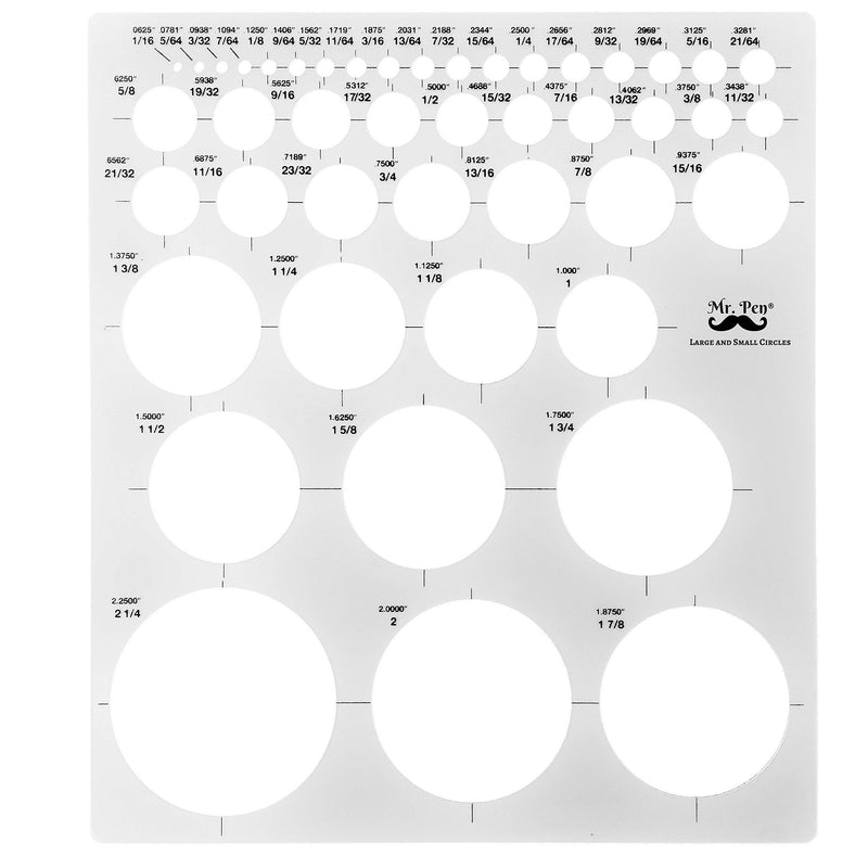 Mr. Pen French Curve and Template Ruler Set, 6 Pieces, Back to School Supplies