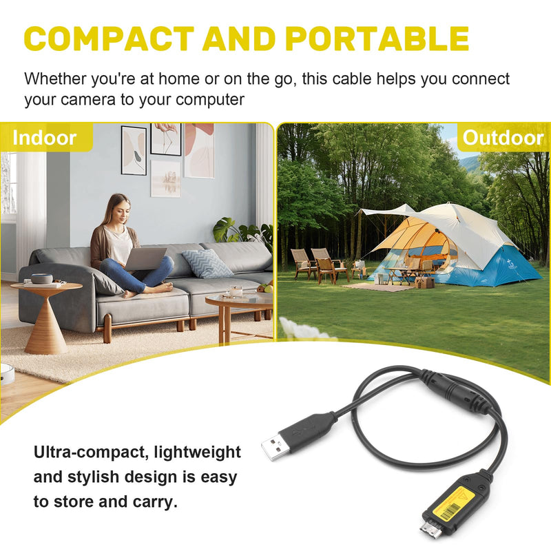 Digital Camera Charger Compatible with Samsung Digital Camera PL120, PL100, PL101, PL121, PL150, PL170, PL20, PL210, PL50, SL102, SH100, Replacement for SUC-3 SUC-5 SUC-7 Data & Charge Cable