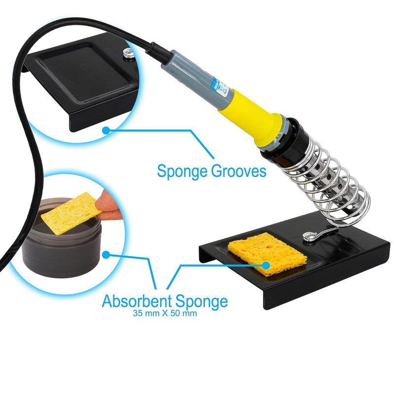 BIGtec Soldering Iron Stand Soldering Iron Holder Stand Soldering Iron Tray with Sponge for Soldering Desoldering