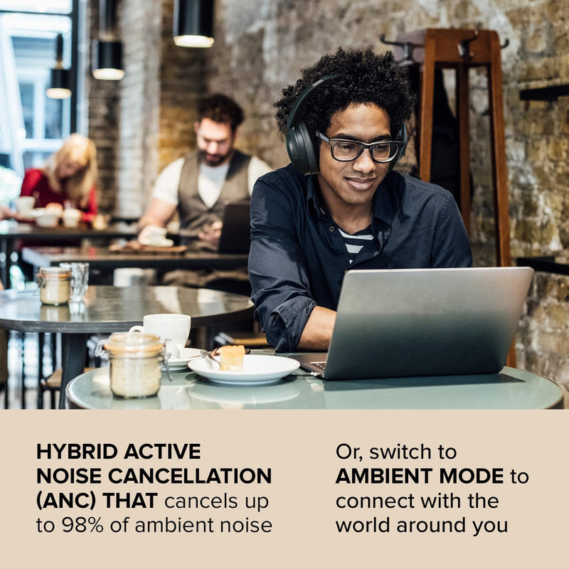 Creative Zen Hybrid 2 Wireless ANC Headphones, 67 hr Battery, Cream | ANC Headphones, 67 Hours Battery, Wireless, Comfortable, Lightweight, Over-Ear