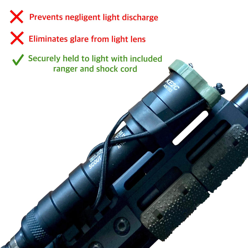 Hammy3DPrints Light/Lens Cover for Weapon Mounted Flashlights (Pro Tac HLX/HLX Pro, Black - Original) Pro Tac HLX/HLX Pro