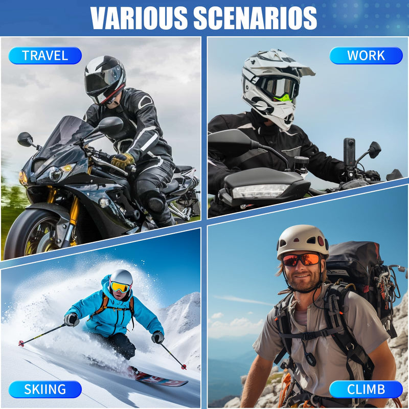 THETREE X2 Motorcycle Bluetooth Headset 2-Way Helmet Intercom Music Call 2P | Up to 1000m, Bluetooth 5.4, 40mm Slim Speakers, CVC/DSP Noise Reduction,IP67 Waterproof, Dual Mic, Hands-Free 2 Pack X2-Double Pack