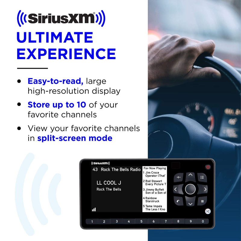 SiriusXM SXEZR1V1 Onyx EZR Satellite Radio with Vehicle Kit, Receive 3 Months Free Service with Subscription, Easy to Install – Enjoy SiriusXM in Your Car and Beyond with this Dock and Play Radio Satellite Radio + Vehicle Kit