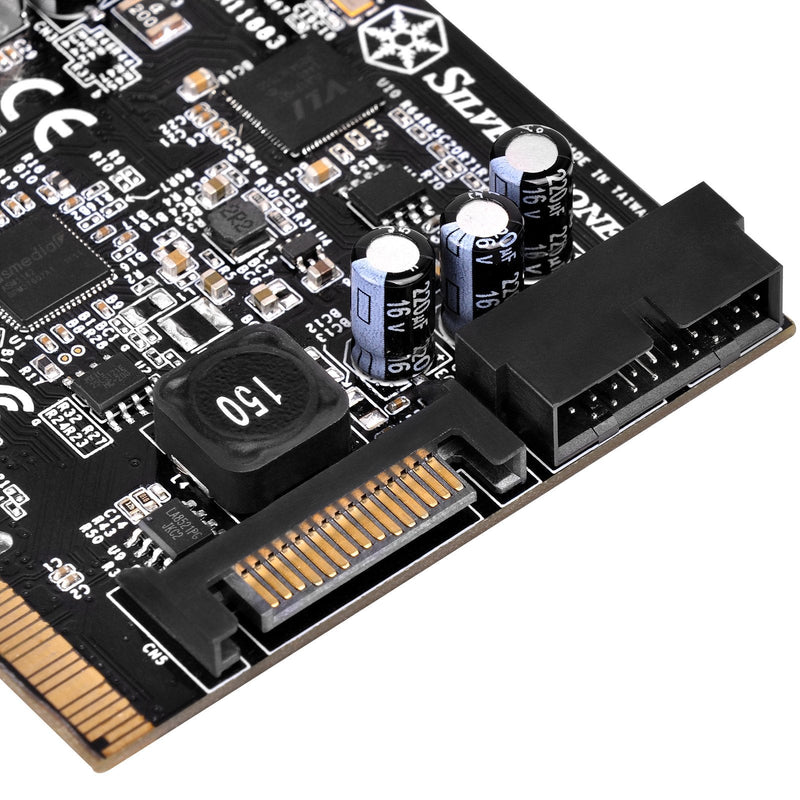 SilverStone Technology USB 3.1 and 3.0 PCIe Card with External Type C and Internal 19 Pin Connector ECU05, TAA Compliant