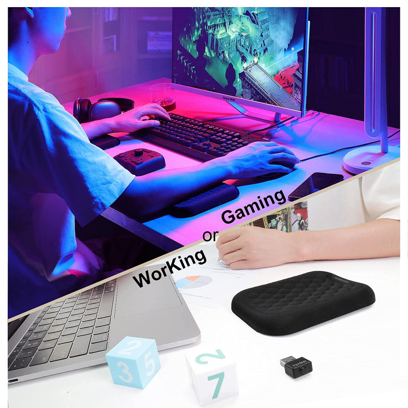 VAYDEER Ergonomic Wrist Rest Pad Armrest Pad Elbow Rest Pad, Prevent Hands Becoming 'Mouse Hand' Relieve Elbow Pain Computer Armrest Arm Wrist Rest Support Mouse Pad for Desk(6.3X4.3X0.76inches Black) Medium arm rest x 1pc