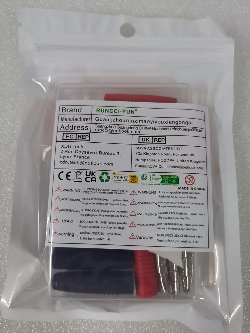 RUNCCI-YUN 10Pcs Insulated Female Banana Plug Solder Banana Plugs socket for Male Banana Plug Cable Connector（Black/Red）