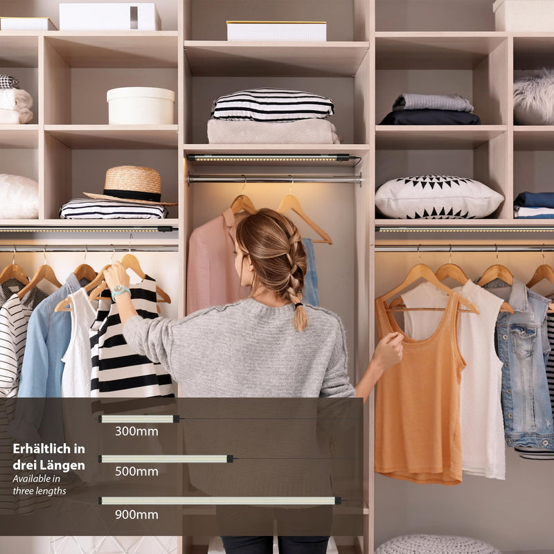 Parlat LED Under-Unit Light, Siris, with Switch, Flat, 500 mm, 24 V DC, 400 lm, 6 W - Choice of Set Set of 2 Light Colour: White