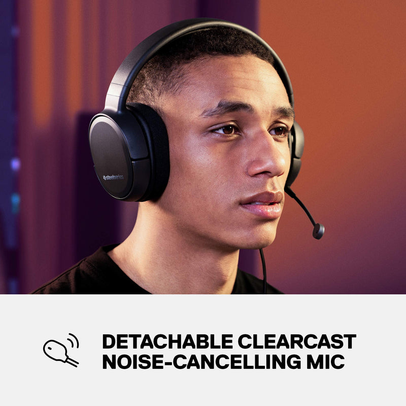 SteelSeries Arctis 1 Wired Gaming Headset – Detachable Clearcast Microphone – Lightweight Steel-Reinforced Headband – for PC, PS4, Xbox, Nintendo Switch and Lite, Mobile,Black PC | Mac