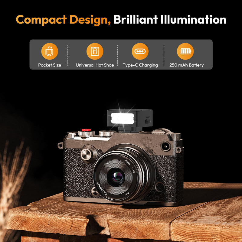 Ulanzi SL01 Mini Flash Speedlite with SL02 Camera Flash with Video Light