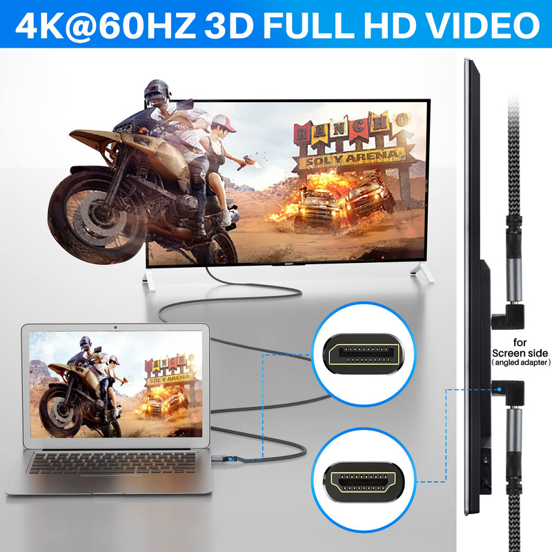 [AUSTRALIA] - 4K DisplayPort to HDMI Cable 20FT, 4K@60Hz HDR, High Speed Active Display Port to HDMI Cable UHD Converter, Uni-Directional, 4K@60Hz 2K@120Hz 1080P for HDTV, Monitor, Projector, Dell, NVIDIA, AMD, HP 20 Feet 