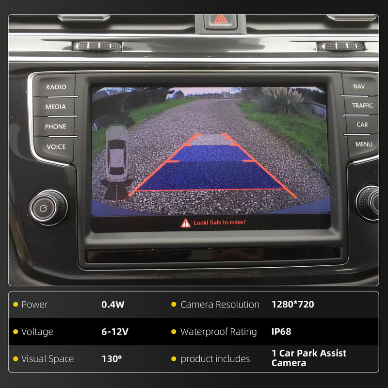 Dasbecan Rear View Backup Camera Compatible with Chrysler Pacifica 2017-23 | Park Assist Replaces# 68227397AH 68227397AE 68227397AG Basic Rear View