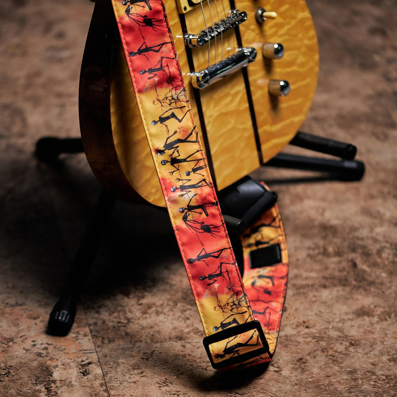 Morto Jacquard Guitar Strap – Adjustable Padded Fabric with Locks & Pick Holder for Electric, Acoustic, Bass – Unique Gift Standard