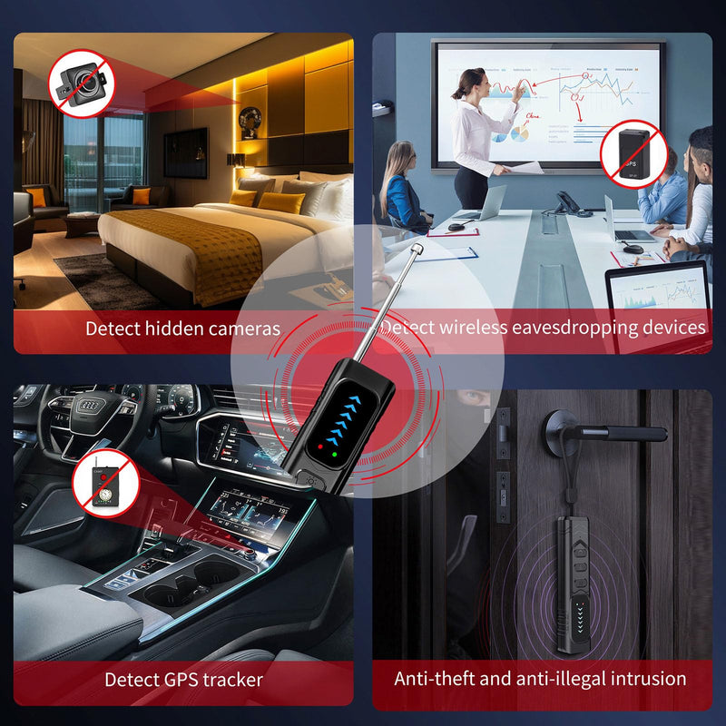 [AUSTRALIA] - Hidden Camera Detectors,Anti-Spying Device,Portable GPS Tracker Detector and Bug Sweeper Device,Wireless Signal and RF Scanner,Hidden Camera Finder for Travel,Hotels,Home,Office,Car 