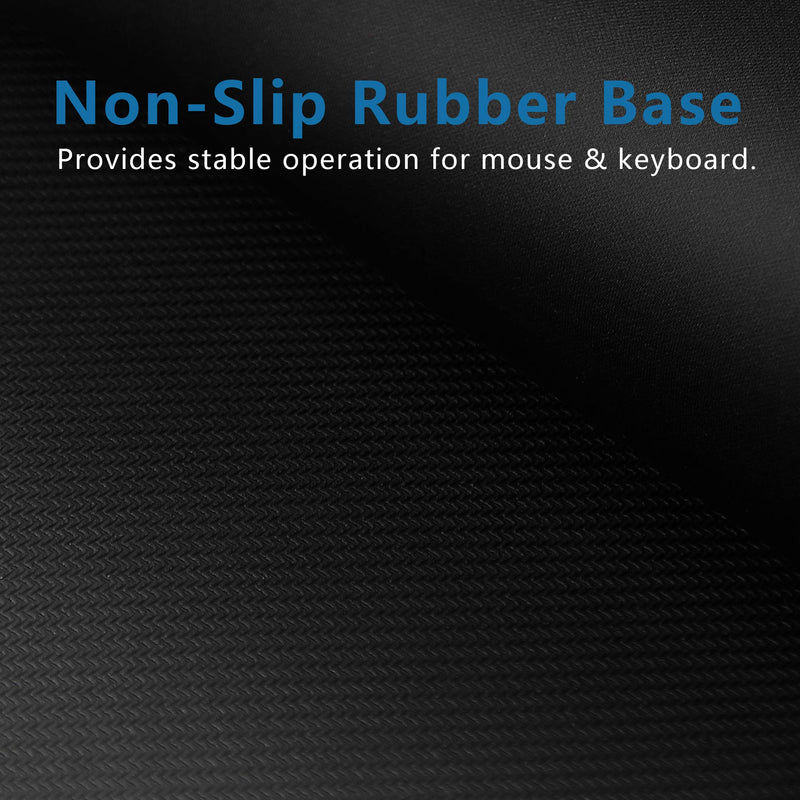 3 Mouse Pad Stitched Edges Premium-Textured Large Mouse Pads Mat Natural Non-Slip Rubber Base Mousepad for Laptop, Computer & PC, 11 x 8.7 inches, Black 3 pcs